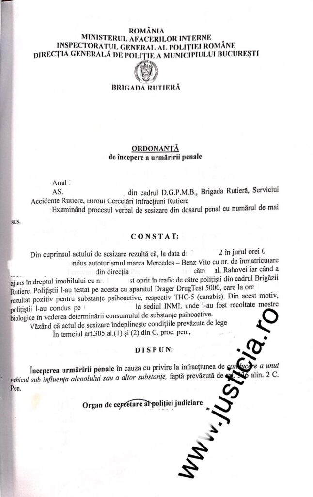 conducere sub influența drogurilor