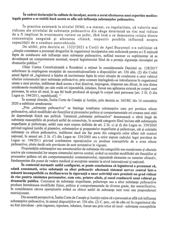 expertiza droguri la volan 2025.Decizia ICCJ 25/2025