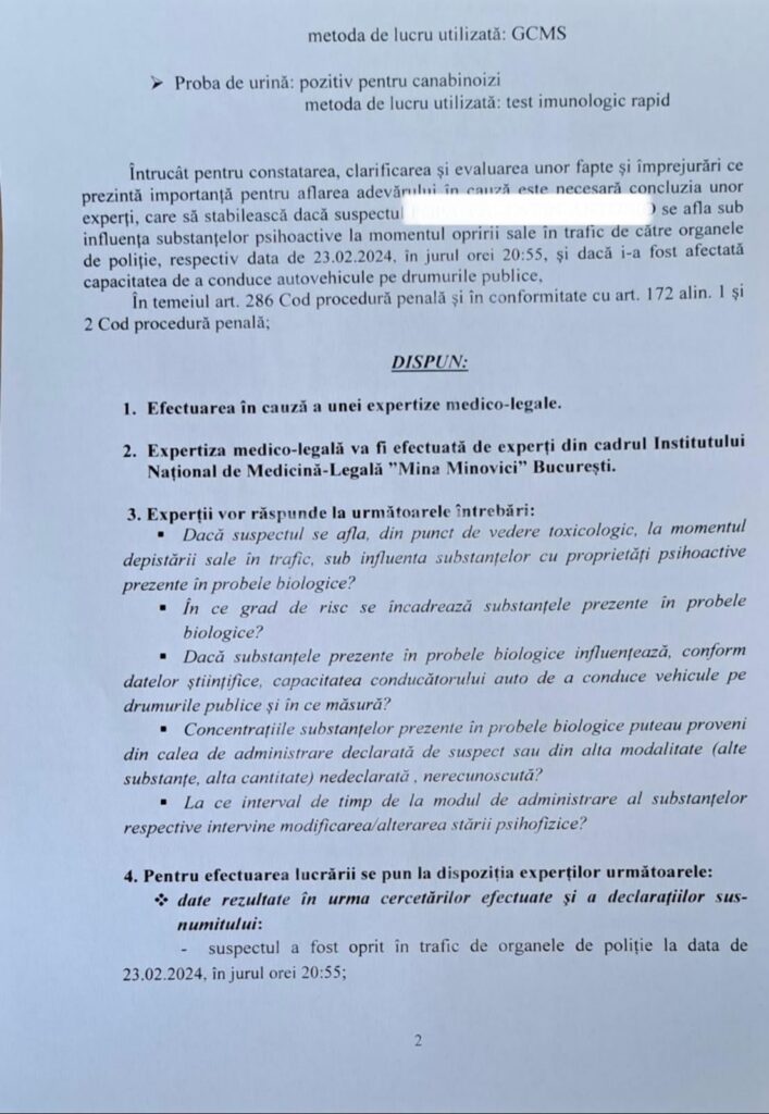 expertiza droguri la volan 2025.Decizia ICCJ 25/2025