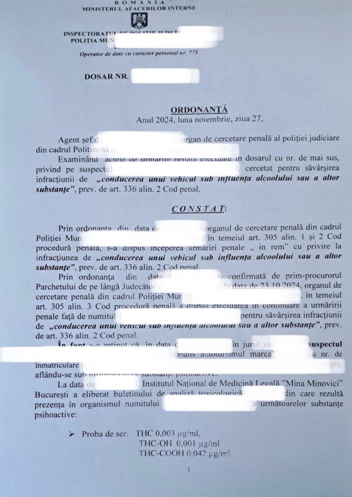 contestare expertiza droguri la volan