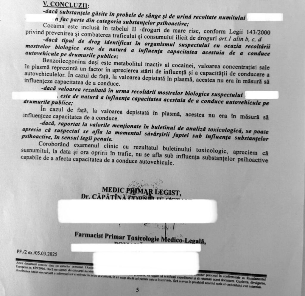 contestare expertiza droguri la volan